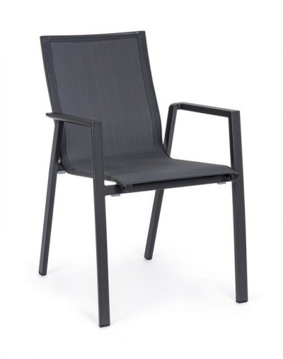 Silla de exterior KRION Antracita, de Bizzotto