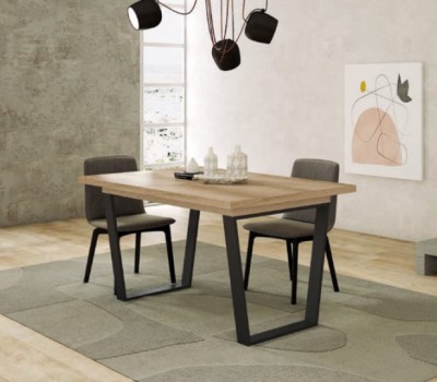 Mesa comedor extensible madera/metal Soma 291