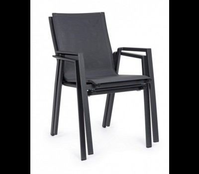 Silla de exterior KRION Antracita, de Bizzotto