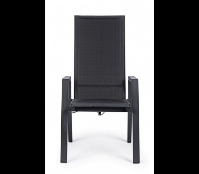 Silla de exterior reclinable STEVEN Antracita, de Bizzotto