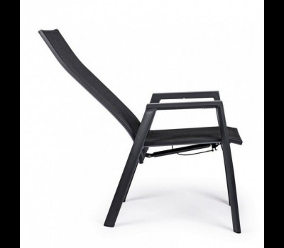 Silla de exterior reclinable STEVEN Antracita, de Bizzotto